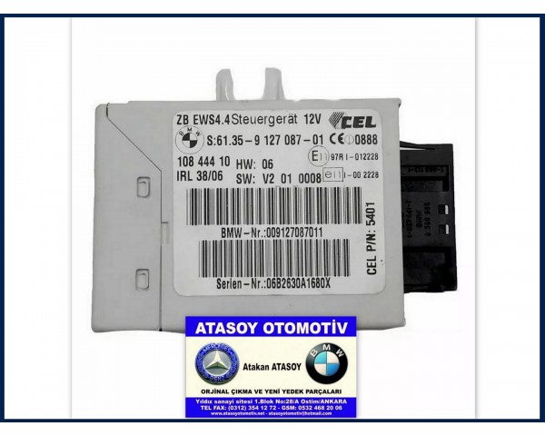 BMW E83 LCI X3 EWS4 9145350 9127087 10844410 61359145350 61359127087 61359145350-01 61359127087-01 00914535001Q 009127087011